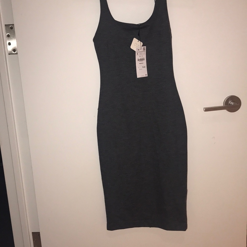 Gray midi dress